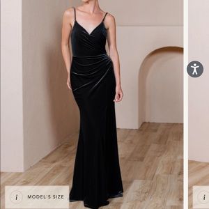 Revelry velvet black dress